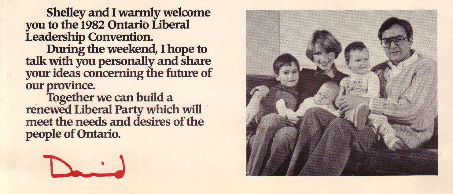 Peterson message to 1982 leadership convention